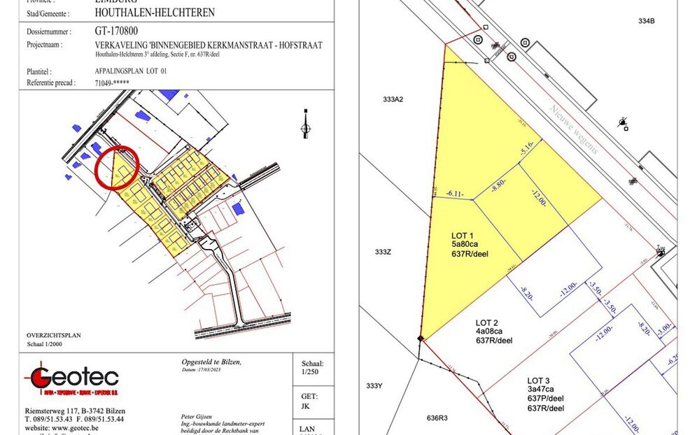 Verkaveling Houthof in Houthalen-Helchteren