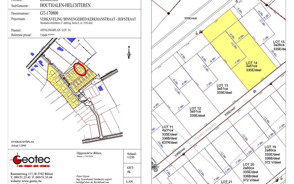 Verkaveling Houthof in Houthalen-Helchteren