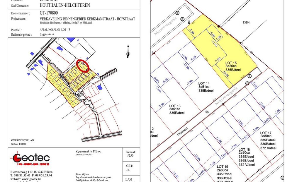 Verkaveling Houthof in Houthalen-Helchteren