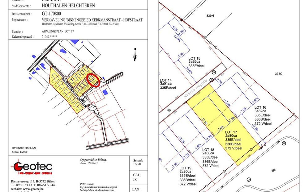 Verkaveling Houthof in Houthalen-Helchteren