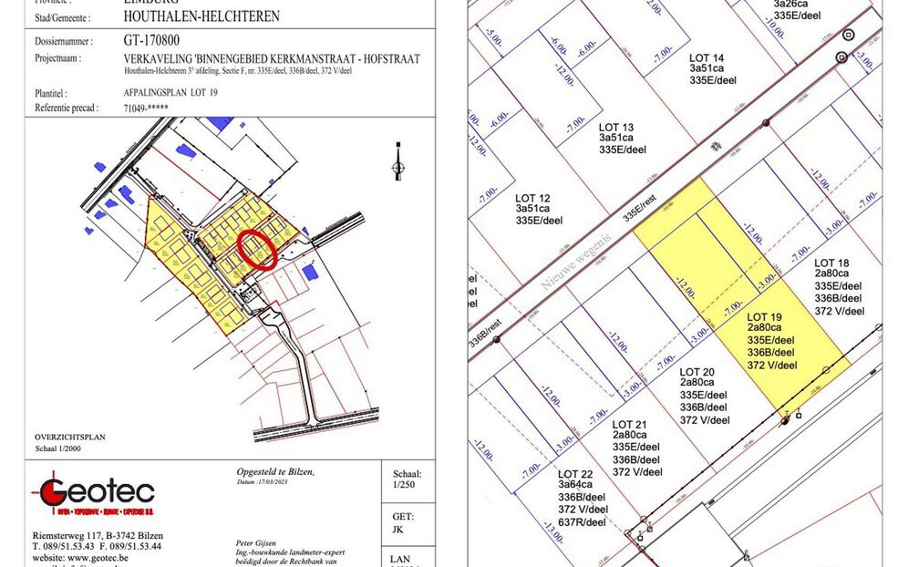 Verkaveling Houthof in Houthalen-Helchteren