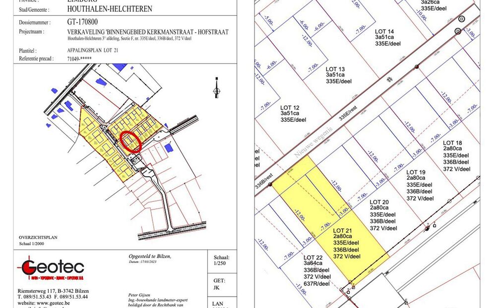 Verkaveling Houthof in Houthalen-Helchteren